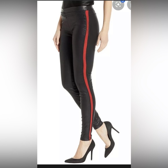 BLANKNYC pleather pants with red tripe on side like New - Picture 1 of 15